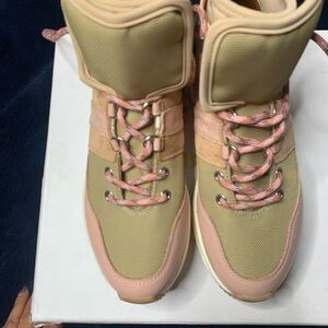 See By Chloe Beige and Pink High-Top Sneakers